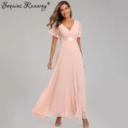 Vestidos casuais Sexy Pink Chiffon Tulle Maxi Vestido de Verão Mulheres Casual Vintage Longa Damas de Bridesmaid Vestidos Club Bodycon Dress Vestidos Z0216