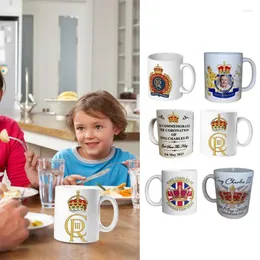 Mugs King Charles Mug Ceramic Printed Novty Coffee Tea Cup with Handgrip Present till Home Office School Apartment EL 350 ML