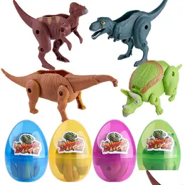 Novelty Games Children Funny Toy Deformed Dinosaur Egg Cartoon Collection Toys Deformation Surprise Eggs Monster Kids Gift Drop Deli Dhg0W