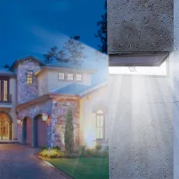 Luci di inondazione solari da esterno a parete 118 LED con sensore di movimento Grandangolo Luci di sicurezza per esterni impermeabili Garage Patio Giardino Vialetto Cortile-Auto Illuminazione bianca