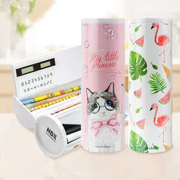 ペンシルケースユニコーンペンシルケースFlamingo Estuche Escolar Newmebox Kawaii Trousse Scolaire Pencil Box Pencilcase Piornik Szkolny J230306