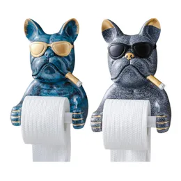 Suportes de papel higiênico desenhos animados suporte de papel higiênico montar escultura de cachorro para casa de banho el cozinha arte 230303