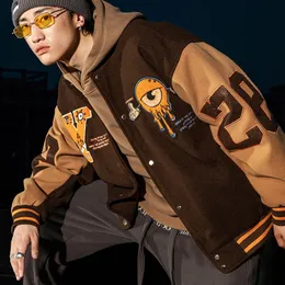 Männer Jacken Männer Frauen Brief Stickerei Varsity Jacken Japanische Dünne Übergroße Frühling Herbst Baseball Jacke Mantel Hip Hop Harajuku College 230303