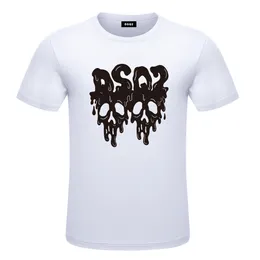 DSQ2 T-SHIRTS UNIME MATTURA EVERSIMENT SIMPRINGA CASSA CASUA CASSA CASSA T-SHIERT STUDENTE GIOVANI STUDENTE VERSATILE SCHIATTA BIANCA NERA DSQ DT6012