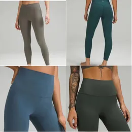 Yüksek esneklik yoga pantolon çıplak hissetmek şeftali kalçaları uzatıcı çizgi kapalı çift taraflı fırça spor fitness pantolon birden fazla renk