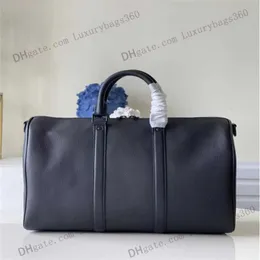10A Top Luxuryc Bols Bags Edition Bag Duffle Bag Classic 42cm All-Black Cow Wide Travel Luggage para hombres Bolsas de gimnasio de diseño de cuero real Camping Women Crossbody