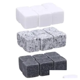 Other Oral Hygiene Natural Whiskey Stones Sip Ice Cube Stone Whisky Rock Cooler Christmas Party Bar Drinking Accessories Dro Dhzxk