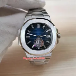 U1 Topselling Top Quality Watch Men Wristwatches 40mm 5711 5711 1p 316L Sapphire Diamond Blue Dial 자동 투명한 mechanica271n