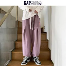 Męskie spodnie Kapments Mężczyźni Solidne kieszenie japońskie dresowe spodnie dresowe 2023 workowate przyczynowe Y2K Joggers Man Korean Fashion Sweat 5xl