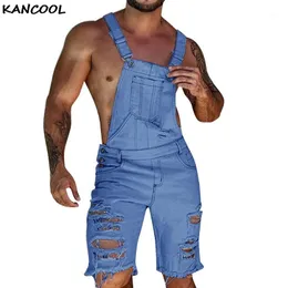 Men's Jeans KANCOOL Demin Jumpsuit Pants Fashion Ripped Streetwears Distressed Denim Bib Overalls Male Suspender