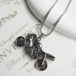 Vintage Motorbike Pendant Necklace Fashion Jewelry For Men Hip Hop