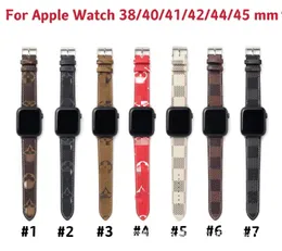 Pulseiras de pulseira de designer de moda para Apple Watch Band 41mm 45mm 42mm 38mm 40mm 44mm Pulseiras de relógio G Designs de luxo iwatch 8 7 6 5 4 Couro PU L Flower