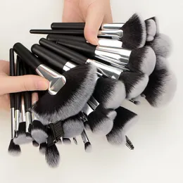 Makeup Tools Black Makeup Brushes Set Professional 40st Foundation Powder Contour Eyeshadow Make Up Borstes 230306