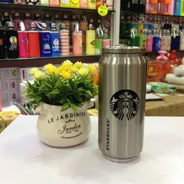 Popular de parede dupla isolada 14 5 oz aço inoxidável Starbuck Thermo Bottle with glip up palha caneca de caneca de caneca 302y