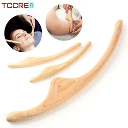 Massageador de massageiro de drenagem linfática de madeira gua sha sha raspador de acupressão Ferramenta Fisioterapia Tool Anti Cellulite Aliviar a fadiga muscular 230303