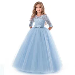 Girl's Dresses Teen Girl Evening Party Long Dress 514Y Girl Formal School Ceremony Outfit Kids Christening Costume White first Communion Dress 230303