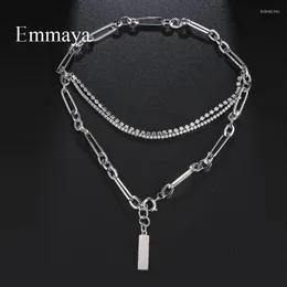 Подвесные ожерелья Emmaya Modern Style Noble Hearalce для женского прохладного украшения в модном образовании с кубическим цирконом отличительно