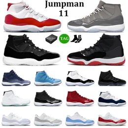 Jumpman 11 Basketball Shoes Men Women 11s Cherry Cool Gray Bred Jubilee 25th Anniversary Concord 45 Space Gampure Violet Mens Trainers Switch Sneakers