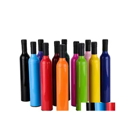المظلات قابلة للطي المظلة الزجاجة الإبداعية mti وظيفة مزدوجة الغرض sier الغروانية الأزياء البلاستيك زجاجات النبيذ