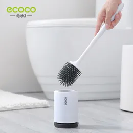 Pędzle toaletowe Uchwyty szczotki EcoCo Toolet Cleaning Narzędzie szczotka do łazienki Szybki drenaż ścienne lub tloormounted Cleaning pędzel 230303