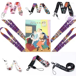 Keychains Friends Hugsy Frame TV Keyring Keychain Lanyard Streamer Bag Pendant Neck Rem för ID Badge Phone Holder Cosplay Xmas Gift