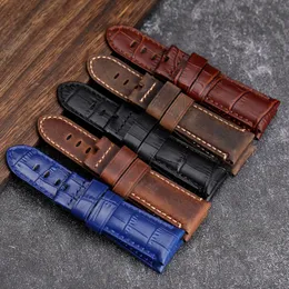 24mm - 22mm Folding Deployment Clasp Watch Band Strap For PAM PAM111 Wirst Watch