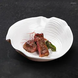 Miski nieregularny kształt ceramiczny makaron ramen miska stała kolor stołowy obiadowy obiadowy sałatkowy sałatka