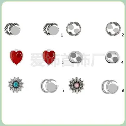 2023 New Luxury High Quality Fashion Jewelry for double interlocking series red blue enamel love Daisy Vintage simple Earrings