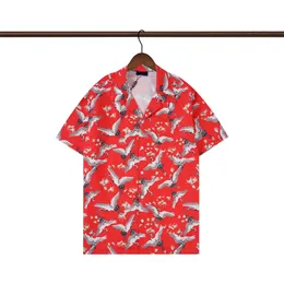 2023 Mens Flower Tiger Print Shirts 캐주얼 버튼 아래로 짧은 소매 하와이 셔츠 정장 여름 해변 디자이너 드레스 셔츠 M-3XL SS