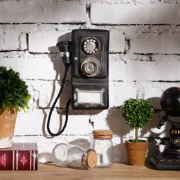 Other Electronics Antique Phone Telephone Old Vintage Ornament Retro Home Wall Decoration Resin Crafts Living Room Bedroom Mall Restaurant 230306