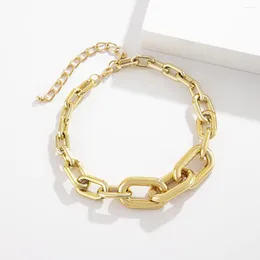 Chains Vintage Thick CCB Big Choker Cuban Gold Necklace For Women Hiphop Cool Exaggerated Chunky Chain Necklaces