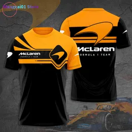 wangcai01 Herren T-Shirts 2022 McLaren F1 3D-gedrucktes Formel-Renn-T-Shirt, übergroße Trainingsjacke, Sommeroberteil. Hochwertige Kleidung 0306H23