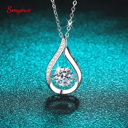 Chokers Smyoue 100% Necklace Pendant for Women 10ct 65mm 925 Silver Jewelry Wedding Sparkling Round Cut 230303