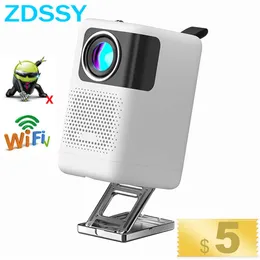 Projetores Zdssy n5 mini projetor wifi liderado Android 90 1280720p Video Beamer Keystone Correção de Projeção de Projeção para Home Smart R230306