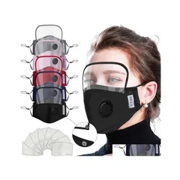 Máscaras de festa Kids Vae Face Mask com 2pcs filtro 2 em 1 bocal er removível escudo ocular protetora protetora LSK403 Drop entrega em casa g dh3kr