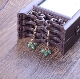 Orecchini pendenti vintage in cristallo verde goccia gemma matrimonio gioielli squisiti progetto di consegna gratuita