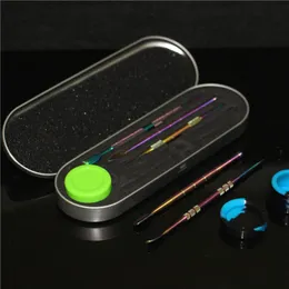 Rökande rör vax dabber verktyg dab kit set aluminium box förpackning för rök torr ört förångare pennizer titanium nagel