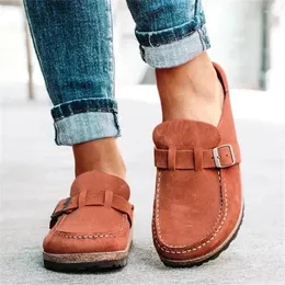 Slippers الربيع الصيفي جولة إصبع القدمين منخفضة الكعب غير الرسمي للسيدات نصف انزلاق أحذية المرأة سامير schoenen p227
