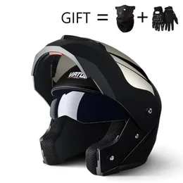 Мотоциклетные шлемы 2022 Профессиональный гоночный шлем Модульный двойной линз
