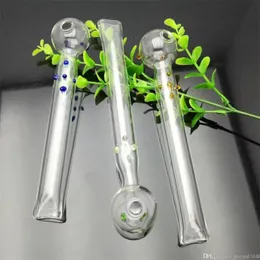 Accessoires pour fumeurs Pot de fumée en verre de couleur à point plat Bongs en verre Brûleur à mazout Tuyaux d'eau en verre Plates-formes pétrolières sans fumer