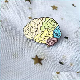 Pins broszki 10pcs Neurologia udarów u lekarzy i pielęgniarek lub depresja Parkinsona Pinki szkliwa mózgu Medyczne Pin klapowy Zły dhrom