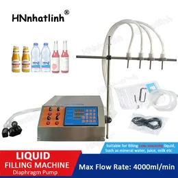 3-4000 ml 4 Köpfe Füllmaschinen Halbautomatische Wassersaft Öl Flaschenglasfüller Elektrische digitale Steuerpumpe Flüssigkeitsfüllmaschine GZL-80