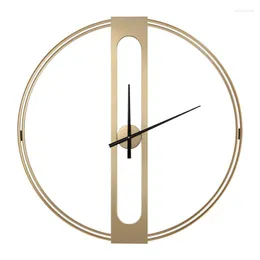 Zegarki ścienne duże zegar 3D Metalowy salon złota cicha nordycka mechanizm zegarek domowy Kreatywny luksus dekoracyjny Duvar Saati Gift Sc660
