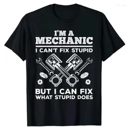 Camisetas masculinas mecânica engraçada para homens papai carro automóvel automóvel garagem de garagem roupas acessórios