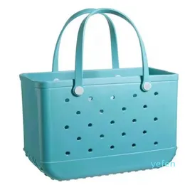 Borse tote impermeabili da donna Wholele Borsa estiva personalizzata in gomma da spiaggia in silicone di plastica di grandi dimensioni in PVC283z