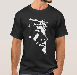 Mäns T-skjortor Kristus Jesus Head Portrait T-shirt. Summer Cotton Short Sleeve O-hals unisex skjorta S-3XL