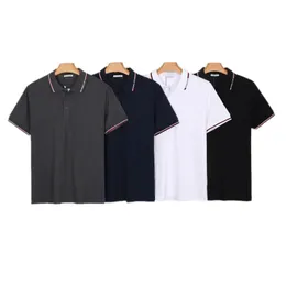 Мужские поло Дизайнерские футболки Хлопковые футболки поло с коротким рукавом Летняя мода Мужские повседневные футболки с принтом алфавита