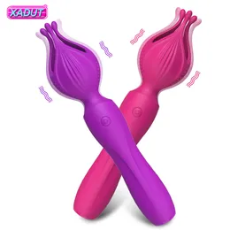 Vibradores poderosos vibradores AV USB para mulheres clitóris clitóris Mini Magic Wand Massager Feminino Adultos Goods Toys sexuais 230307