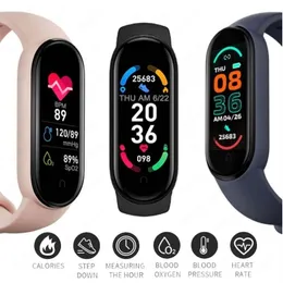 M6 Smart-Armbänder Uhr Großhandel Fitness Tracker OLED-Display Herzfrequenzmesser Wasserdichtes Sportarmband Aktivitäts-Tracker-Armband