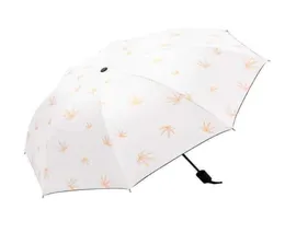 Falten 2019 Neue windbeständige Regenschirm Männer Frauen Luxus romantische Kirschblüten Big Windproof Regenschirme Black Coating 8ribs Par6758594